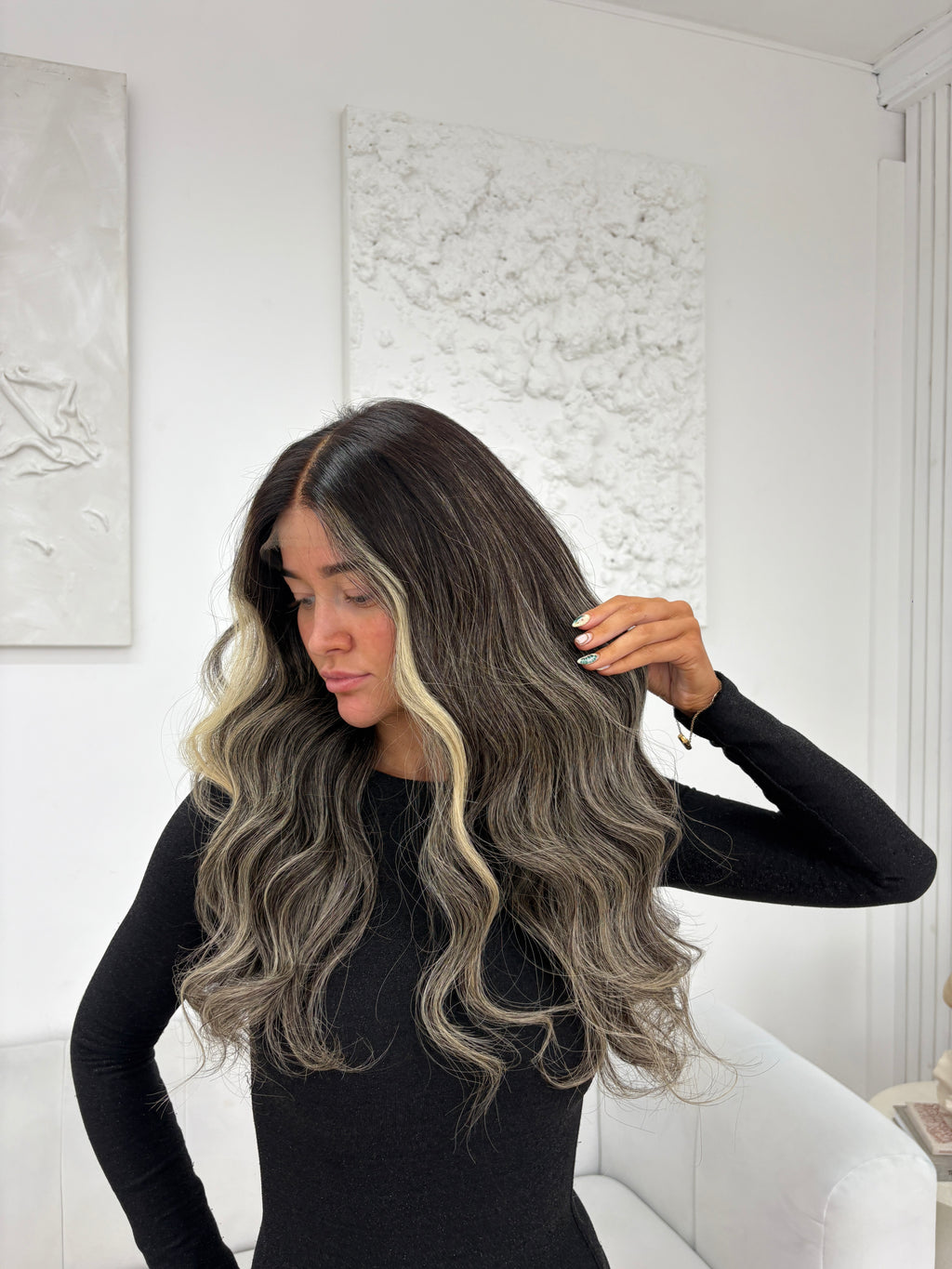 READY TO SHIP Cookies and Cream Wig