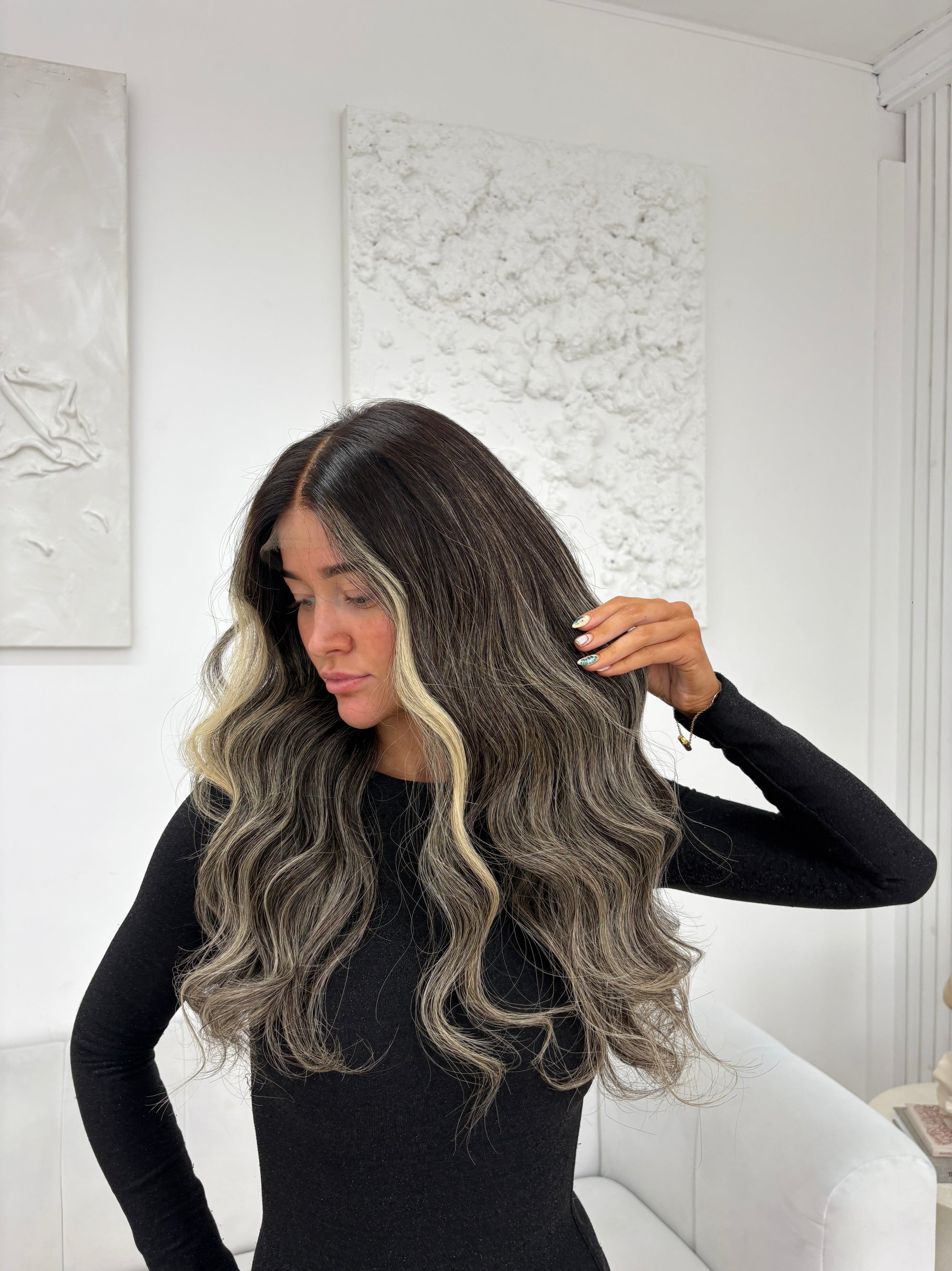 READY TO SHIP Cookies and Cream Wig